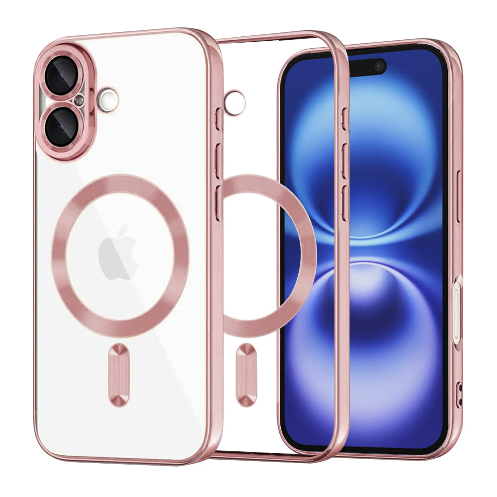 MagSafe futrola za Apple iPhone 16, Techsuit, Luxury Crystal, Roze