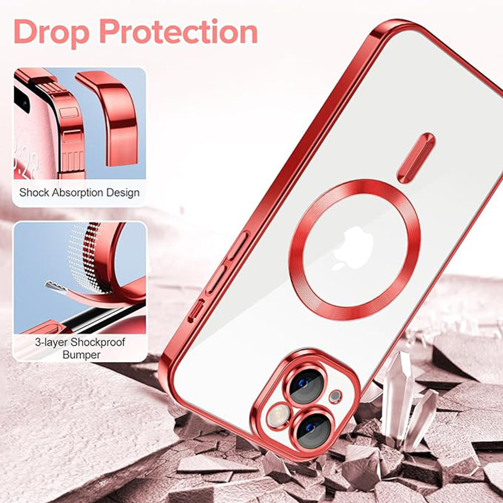 MagSafe futrola za Apple iPhone 16, Techsuit, Luxury Crystal, Roze