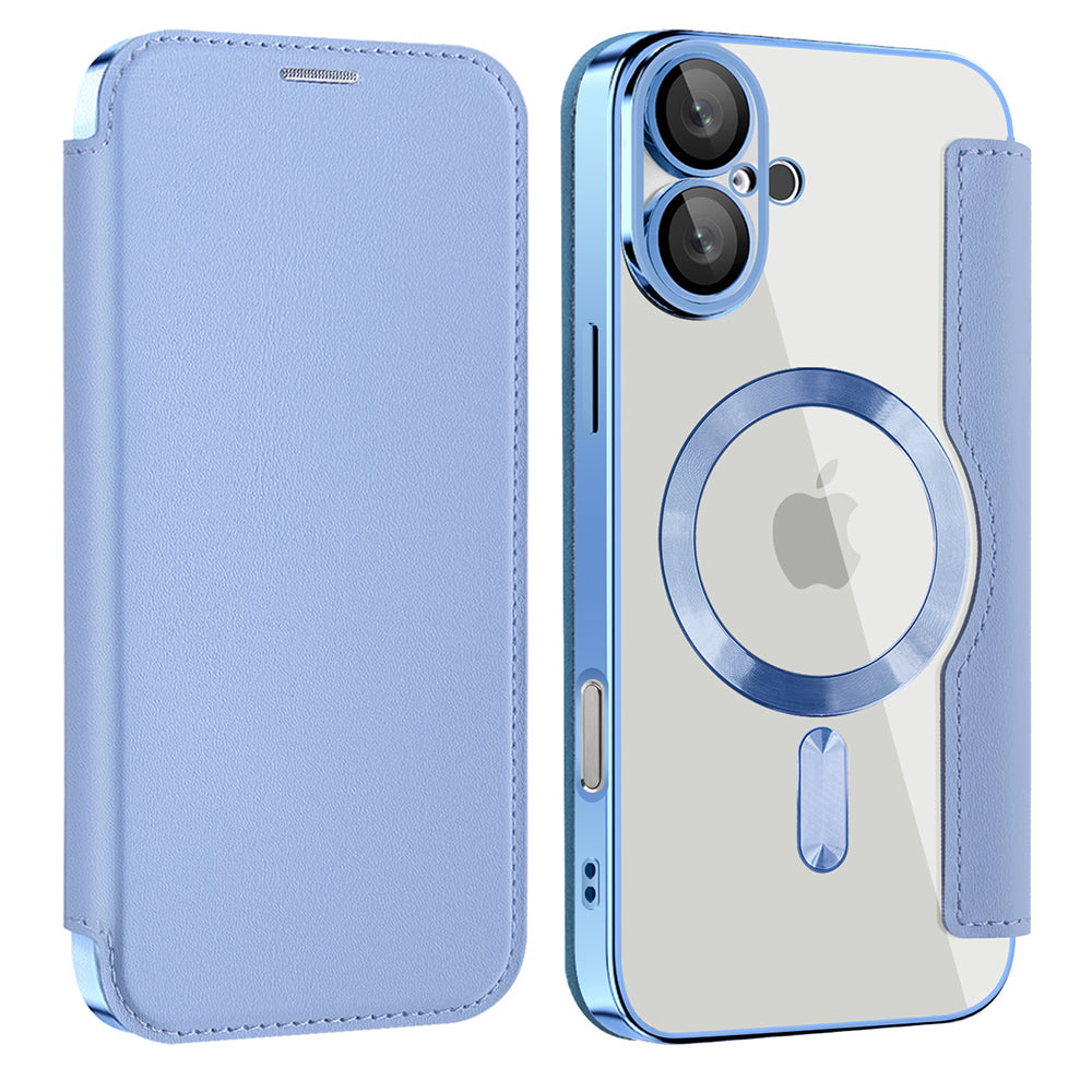 MagSafe futrola za Apple iPhone 16, Techsuit, SmartMag Book, Plava