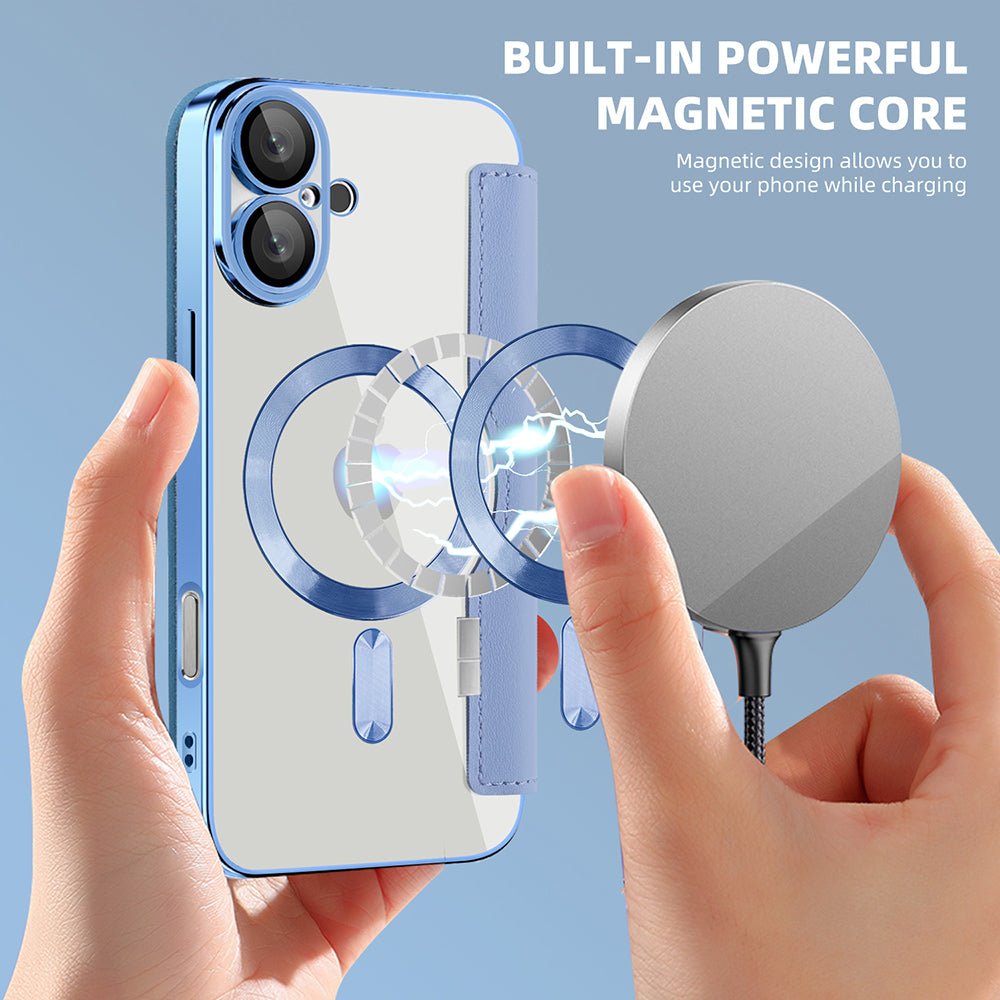 MagSafe futrola za Apple iPhone 16, Techsuit, SmartMag Book, Plava