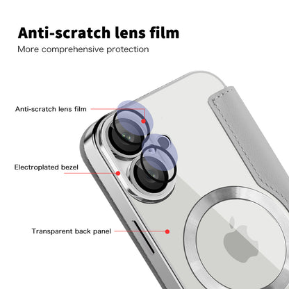 MagSafe futrola za Apple iPhone 16, Techsuit, SmartMag Book, Siva