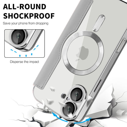 MagSafe futrola za Apple iPhone 16, Techsuit, SmartMag Book, Siva