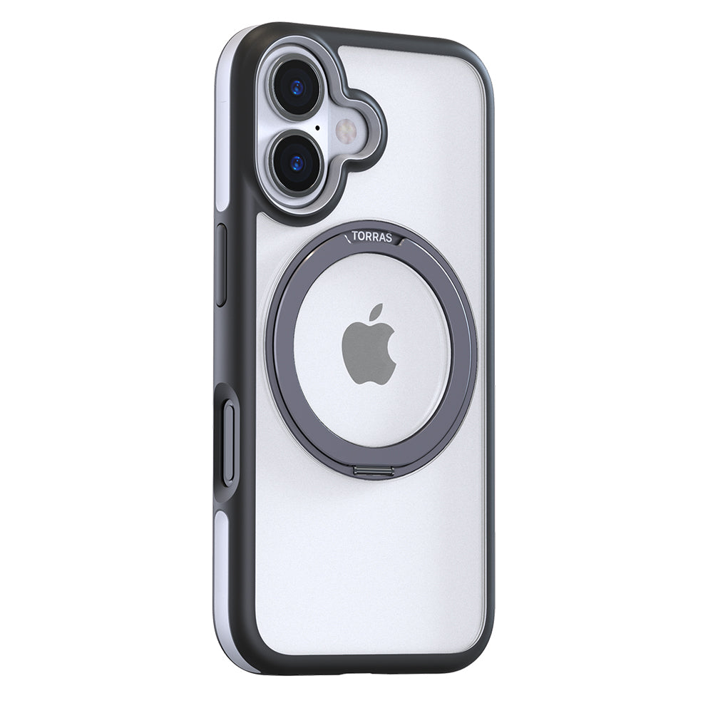 Husa MagSafe za Apple iPhone 16, Torras, Ostand R Fusion, Crna