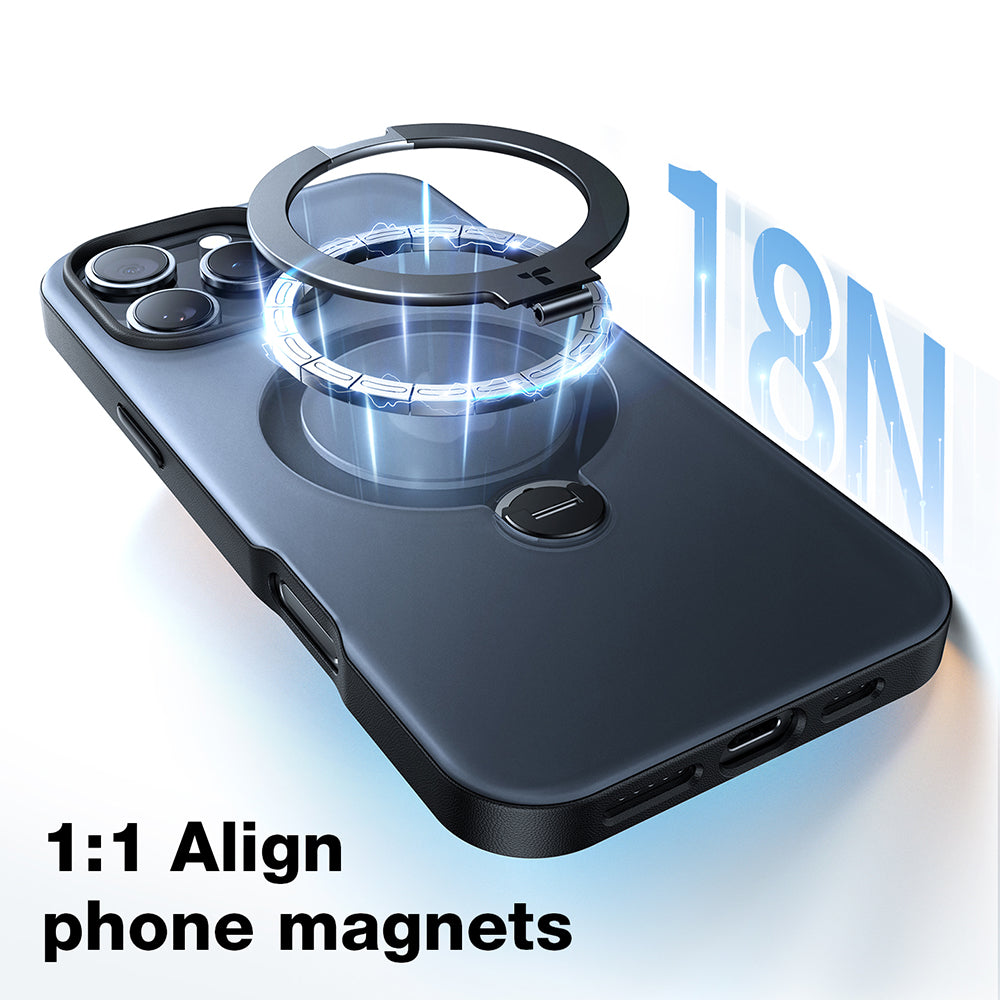 Futrola MagSafe za Apple iPhone 16, Torras, Ostand Spin, Transparenta