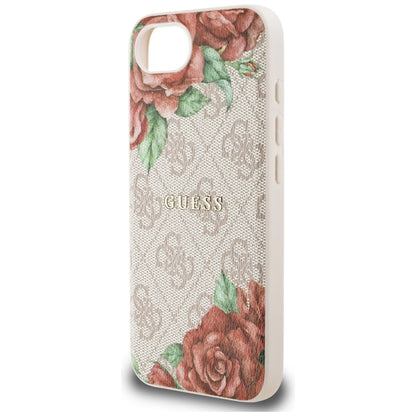 Futrola MagSafe za Apple iPhone 16e, Guess, 4G Flowers Print, Roze