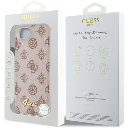 Futrola MagSafe za Apple iPhone 16e, Guess, Peony Script, Braon