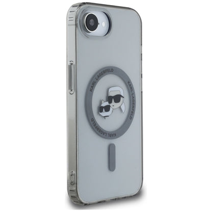 Futrola MagSafe za Apple iPhone 16e, Karl Lagerfeld, IML Metal Karl & Choupette's Heads, Crna