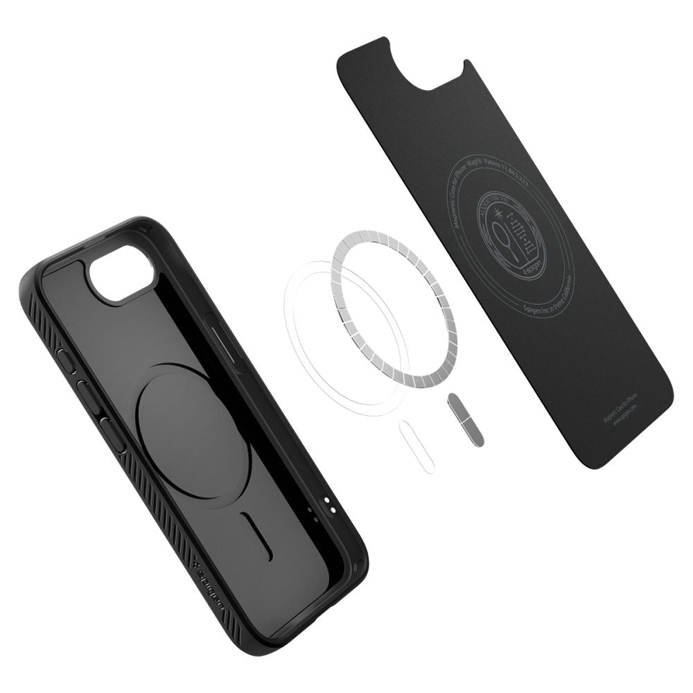 MagSafe futrola za Apple iPhone 17e / 16e, Spigen, Liquid Air, Crna Mat