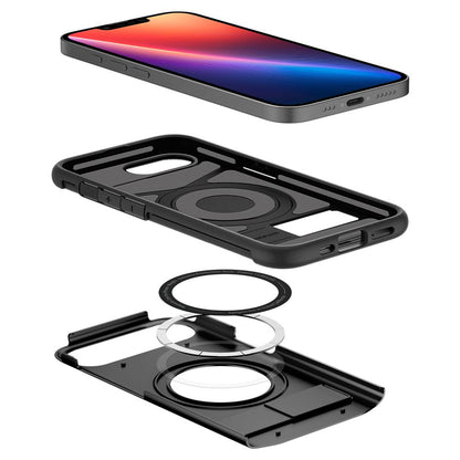 Husa MagSafe za Apple iPhone 17e / 16e, Spigen, Slim Armor, Crna