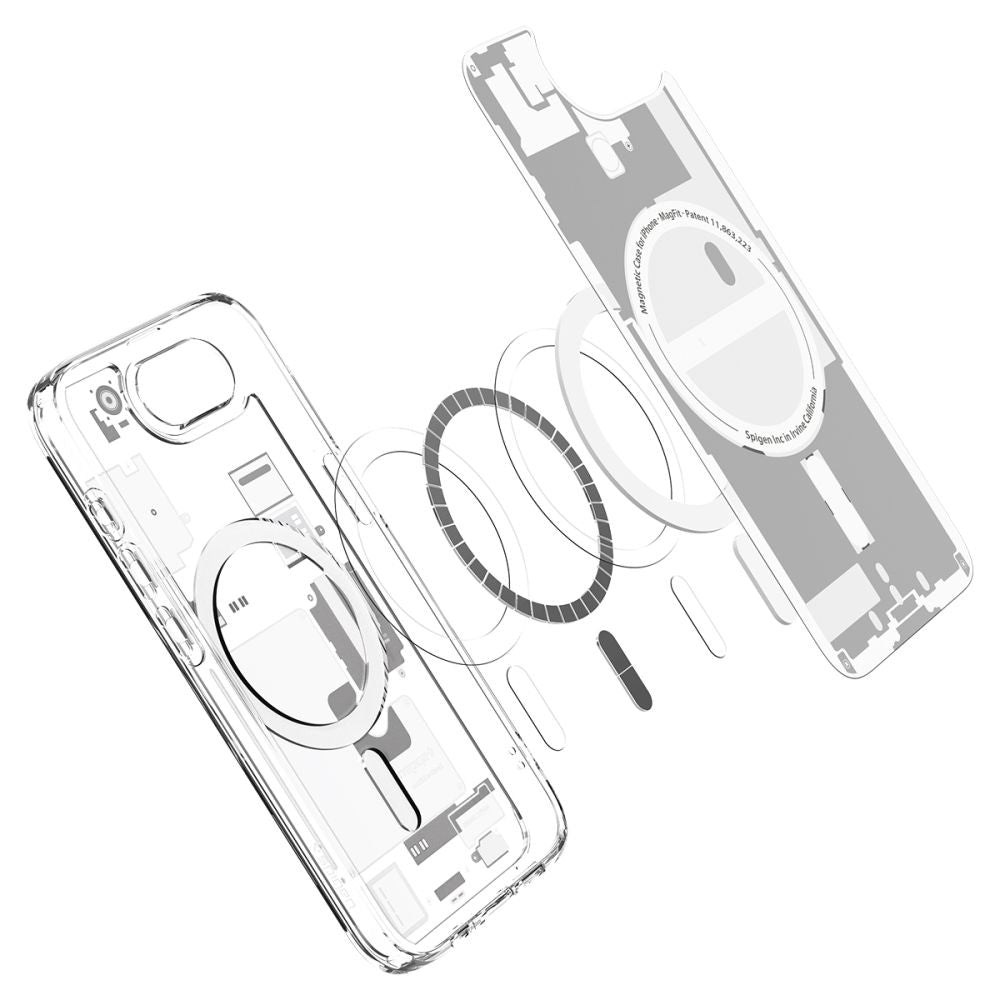 Futrola MagSafe za Apple iPhone 17e / 16e, Spigen, Ultra Hybrid Zero One, Bela