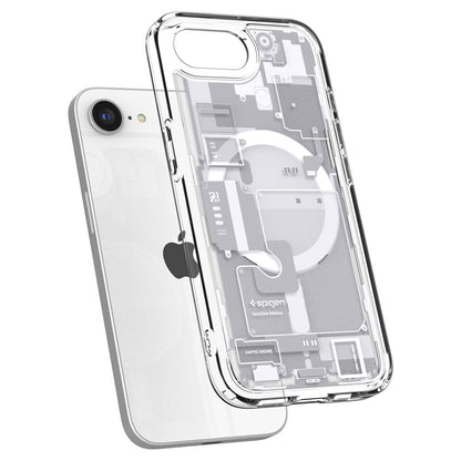 Futrola MagSafe za Apple iPhone 17e / 16e, Spigen, Ultra Hybrid Zero One, Bela