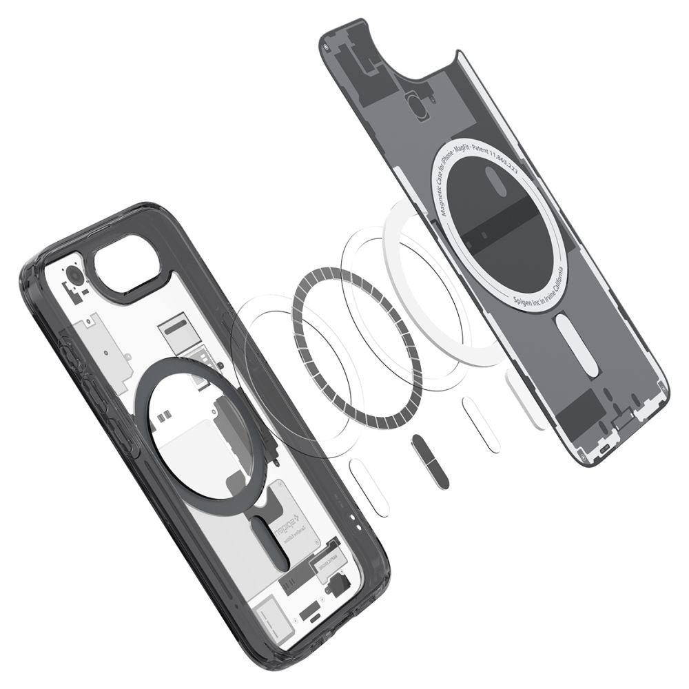 Futrola MagSafe za Apple iPhone 17e / 16e, Spigen, Ultra Hybrid Zero One, Crna