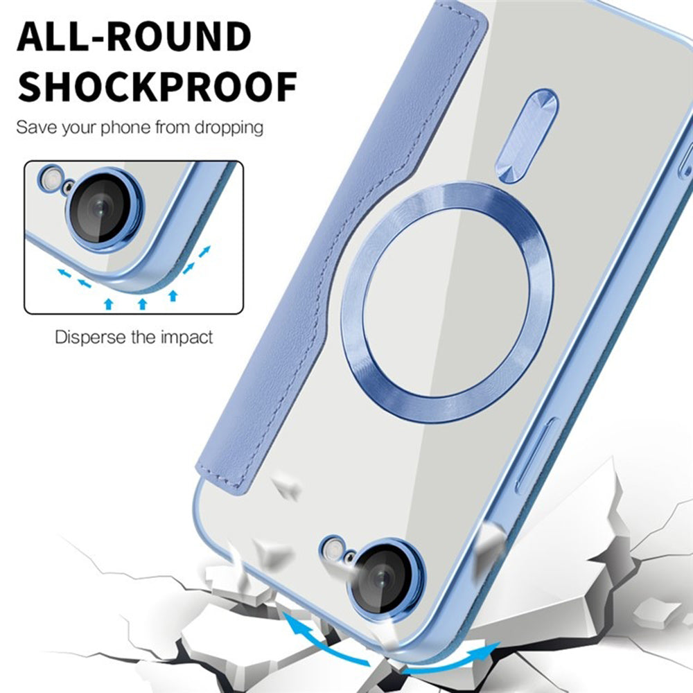 MagSafe futrola za Apple iPhone 17e / 16e, Techsuit, SmartMag Book, Plava