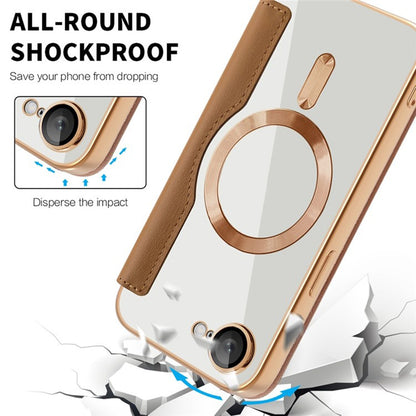 MagSafe futrola za Apple iPhone 17e / 16e, Techsuit, SmartMag Book, Braon