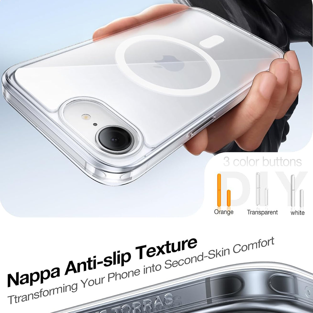 Futrola MagSafe za Apple iPhone 17e / 16e, Torras, Guardian, Transparentna