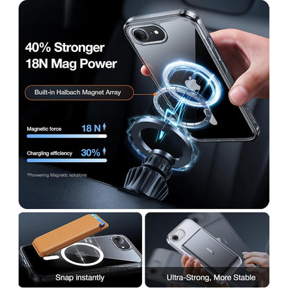 Futrola MagSafe za Apple iPhone 17e / 16e, Torras, Guardian, Transparentna