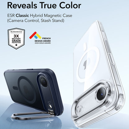 Husa MagSafe za Apple iPhone 17 Air, ESR, Classic Hybrid Kickstand, Plava Saten