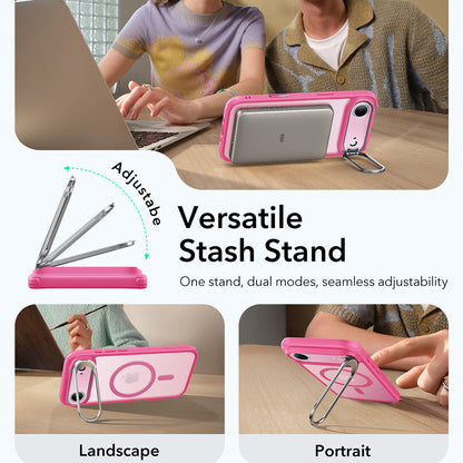 Futrola MagSafe za Apple iPhone 17 Air, ESR, Classic Hybrid Kickstand, Roze Saten
