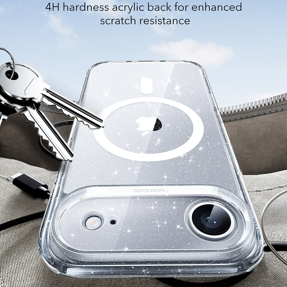Futrola MagSafe za Apple iPhone 17 Air, ESR, Classic Hybrid Shimmer, Transparentna