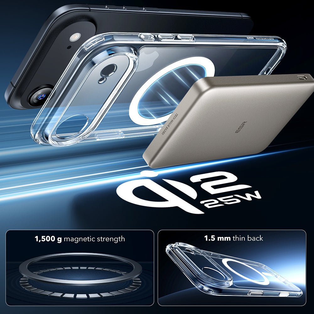 Futrola MagSafe za Apple iPhone 17 Air, ESR, Classic Hybrid, Transparentna
