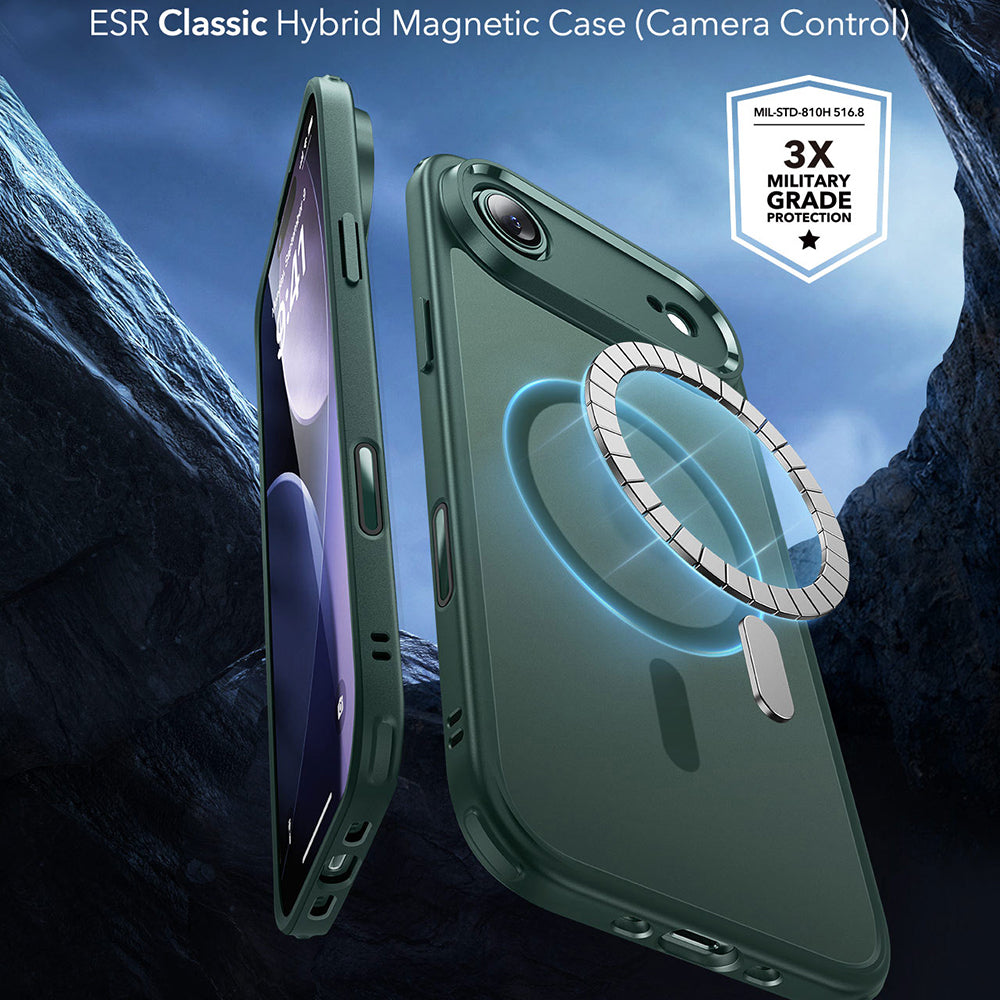 Futrola MagSafe za Apple iPhone 17 Air, ESR, Classic Hybrid, Zelena Satenasta