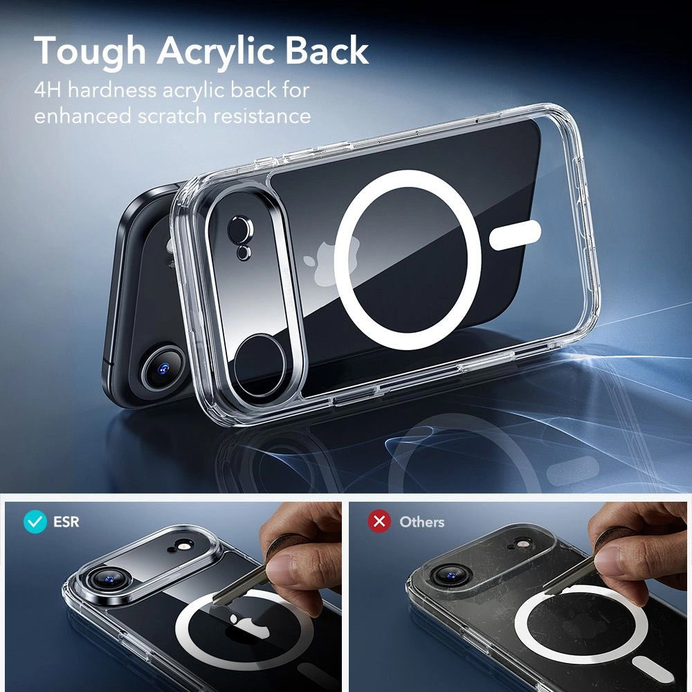 Futrola MagSafe za Apple iPhone 17 Air, ESR, Classic Hybrid sa zaštitnikom ekrana, Transparentna
