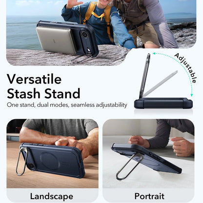Futrola MagSafe za Apple iPhone 17 Air, ESR, Cyber Armor Kickstand, Plava
