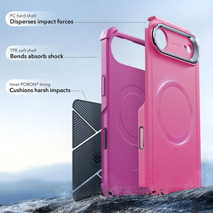 Futrola MagSafe za Apple iPhone 17 Air, ESR, Cyber Armor Kickstand, Roze