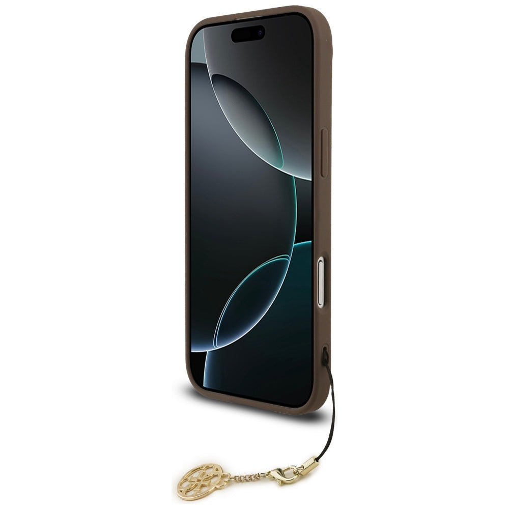 Husa MagSafe za Apple iPhone 17 Air, Guess, 4G Charm Cradle, Braon