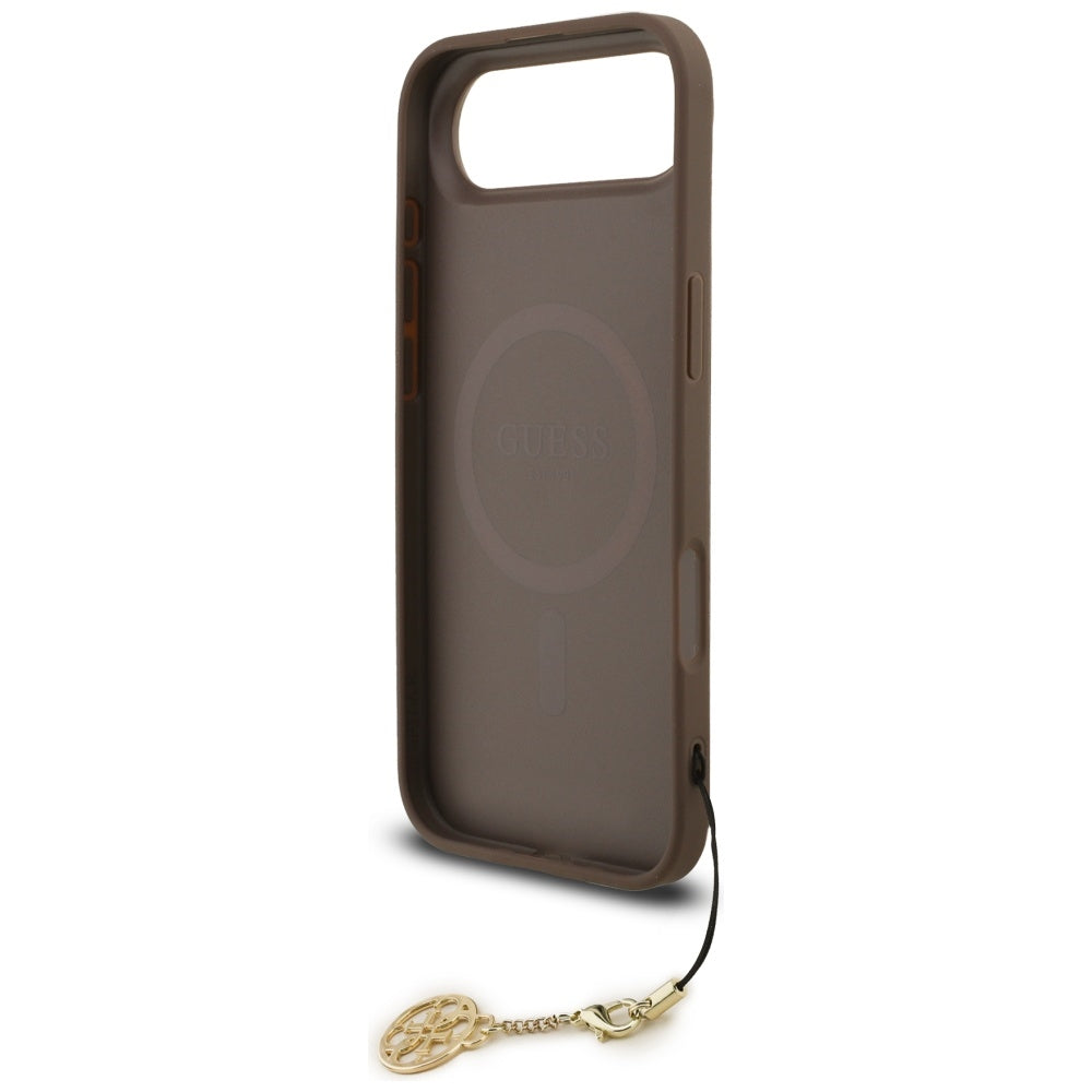 Husa MagSafe za Apple iPhone 17 Air, Guess, 4G Charm Cradle, Braon