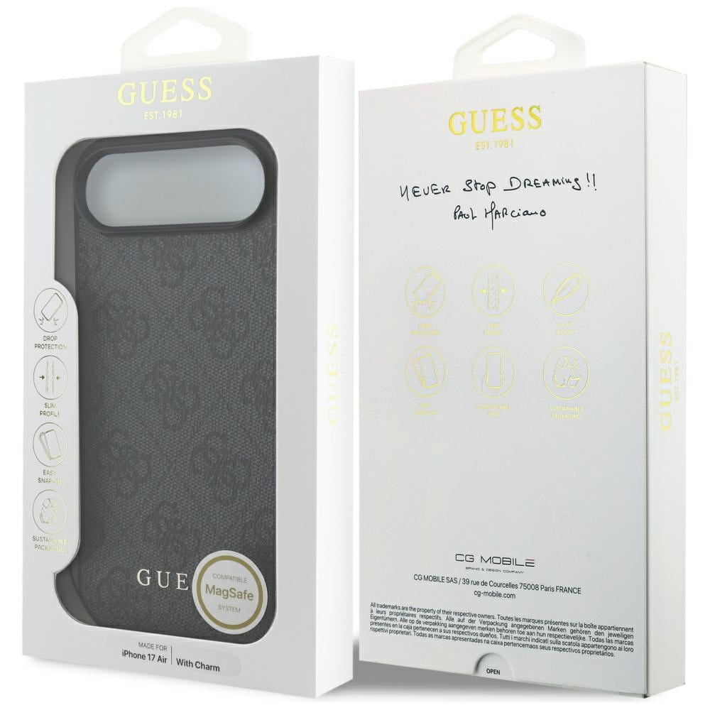 Futrola MagSafe za Apple iPhone 17 Air, Guess, 4G Charm Cradle, Crna