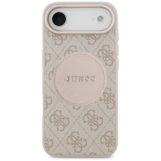 Futrola MagSafe za Apple iPhone 17 Air, Guess, 4G Circle Classic Logo, Roze