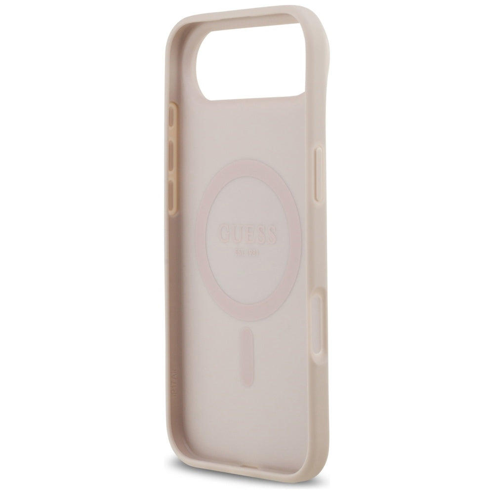 Futrola MagSafe za Apple iPhone 17 Air, Guess, 4G Circle Classic Logo, Roze