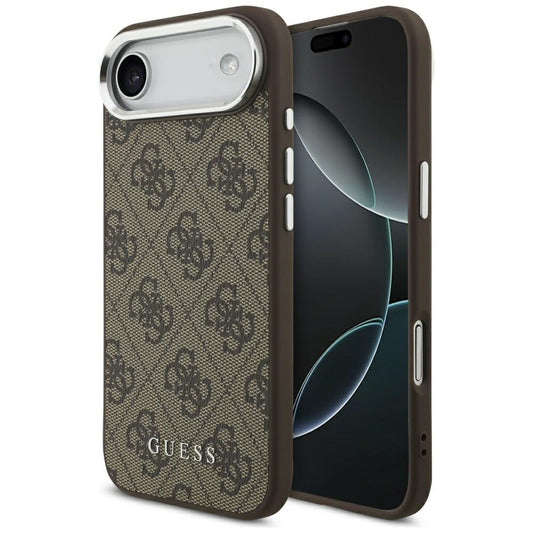 Futrola MagSafe za Apple iPhone 17 Air, Guess, 4G Classic Logo, Braon