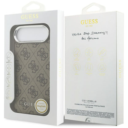 Futrola MagSafe za Apple iPhone 17 Air, Guess, 4G Classic Logo, Braon