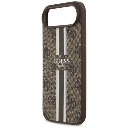 Husa MagSafe za Apple iPhone 17 Air, Guess, 4G Printed Stripes, Braon