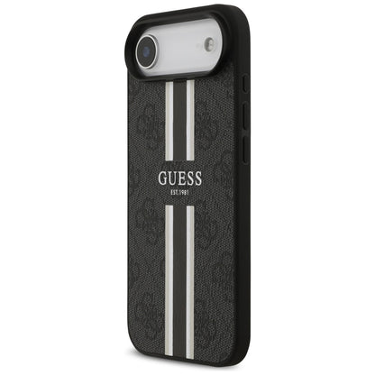 Husa MagSafe za Apple iPhone 17 Air, Guess, 4G Printed Stripes, Crna