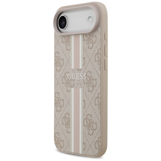 Futrola MagSafe za Apple iPhone 17 Air, Guess, 4G Printed Stripes, Roze