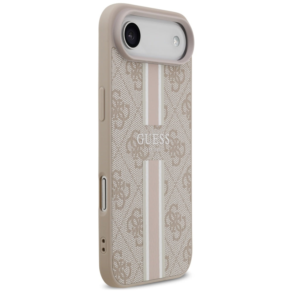 Futrola MagSafe za Apple iPhone 17 Air, Guess, 4G Printed Stripes, Roze