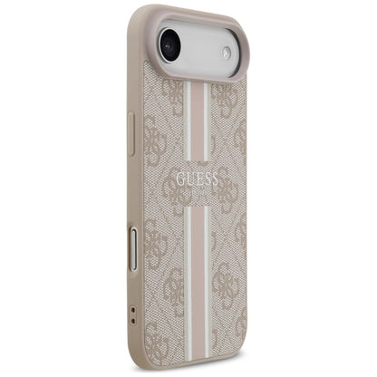 Futrola MagSafe za Apple iPhone 17 Air, Guess, 4G Printed Stripes, Roze
