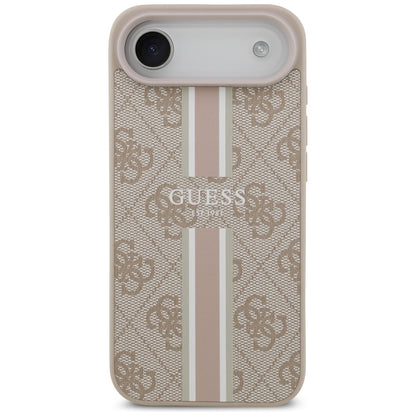 Futrola MagSafe za Apple iPhone 17 Air, Guess, 4G Printed Stripes, Roze