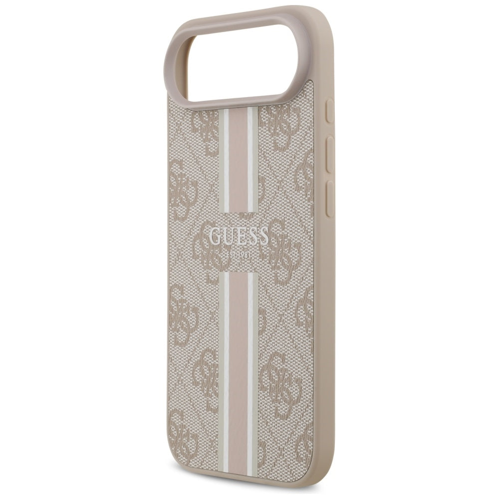 Futrola MagSafe za Apple iPhone 17 Air, Guess, 4G Printed Stripes, Roze
