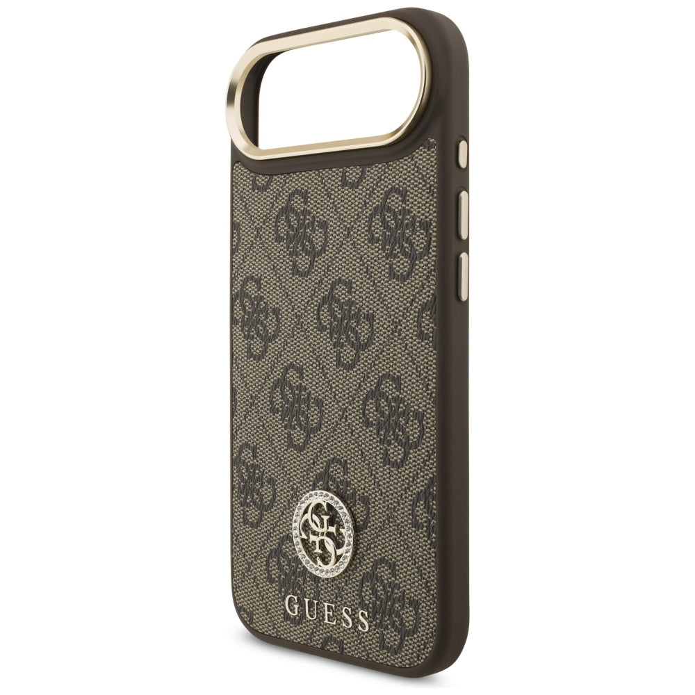 Futrola MagSafe za Apple iPhone 17 Air, Guess, 4G Strass Logo, Braon