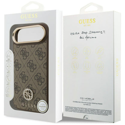 Futrola MagSafe za Apple iPhone 17 Air, Guess, 4G Strass Logo, Braon