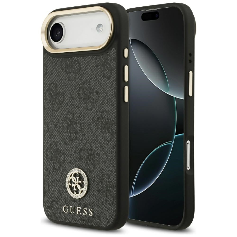 Futrola MagSafe za Apple iPhone 17 Air, Guess, 4G Strass Logo, Crna