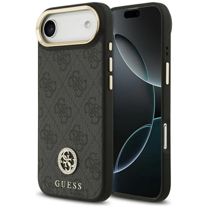 Futrola MagSafe za Apple iPhone 17 Air, Guess, 4G Strass Logo, Crna