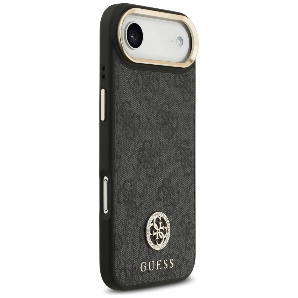 Futrola MagSafe za Apple iPhone 17 Air, Guess, 4G Strass Logo, Crna