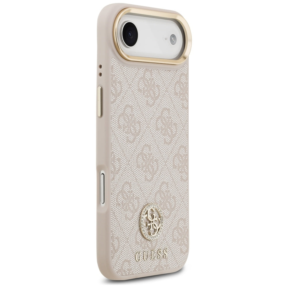 Futrola MagSafe za Apple iPhone 17 Air, Guess, 4G Strass Logo, Roze