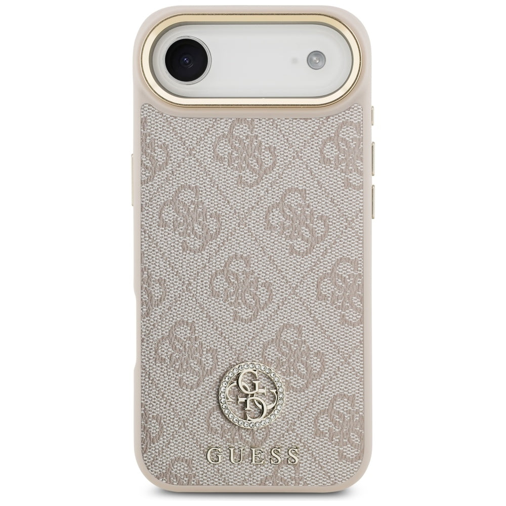 Futrola MagSafe za Apple iPhone 17 Air, Guess, 4G Strass Logo, Roze