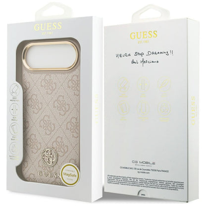Futrola MagSafe za Apple iPhone 17 Air, Guess, 4G Strass Logo, Roze